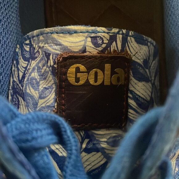 Gola x Liberty Quota Sneaker Royal Blue & White Floral - Picture 8 of 9